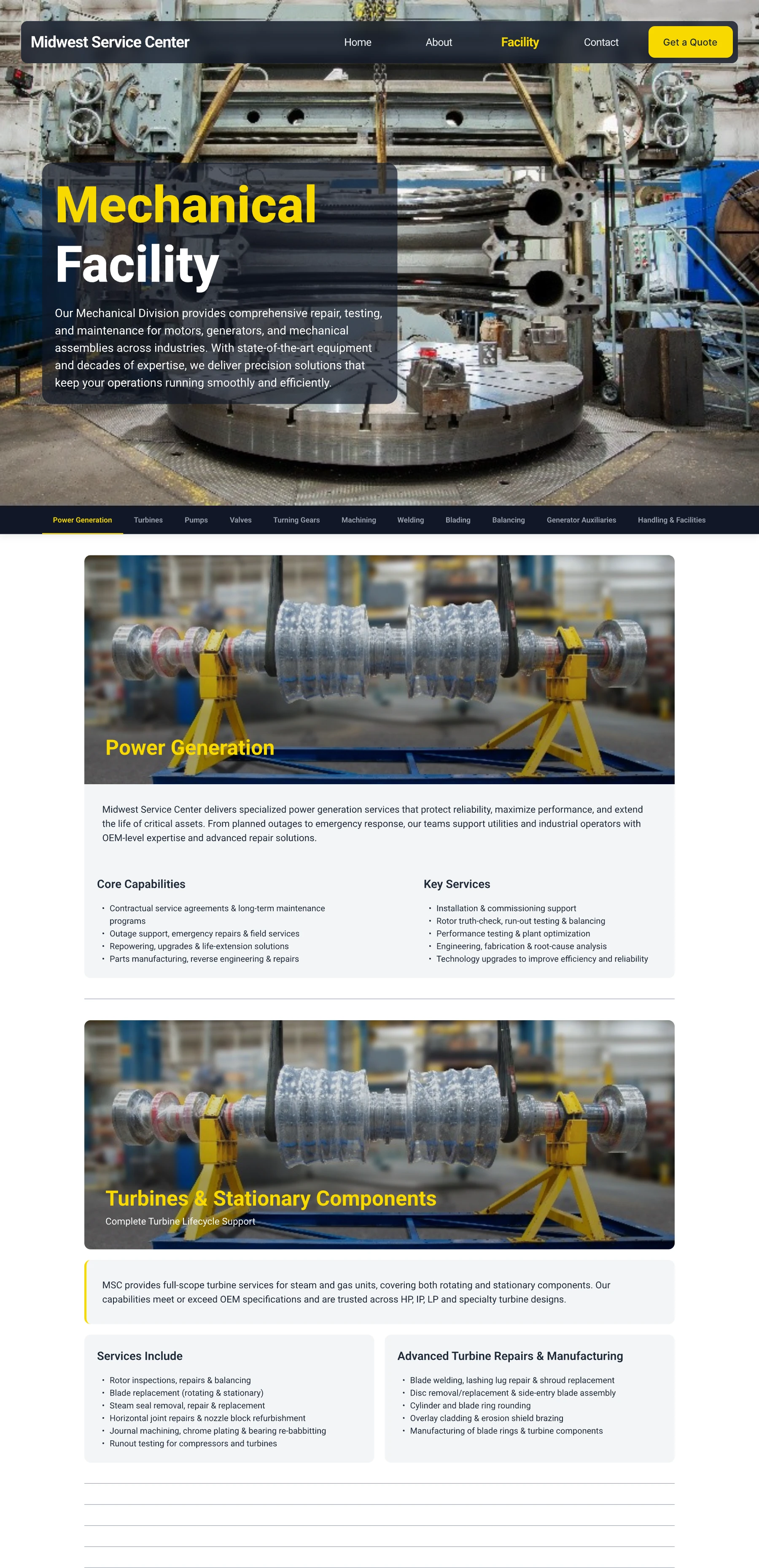 Midwest Service Center — Mechanical Services