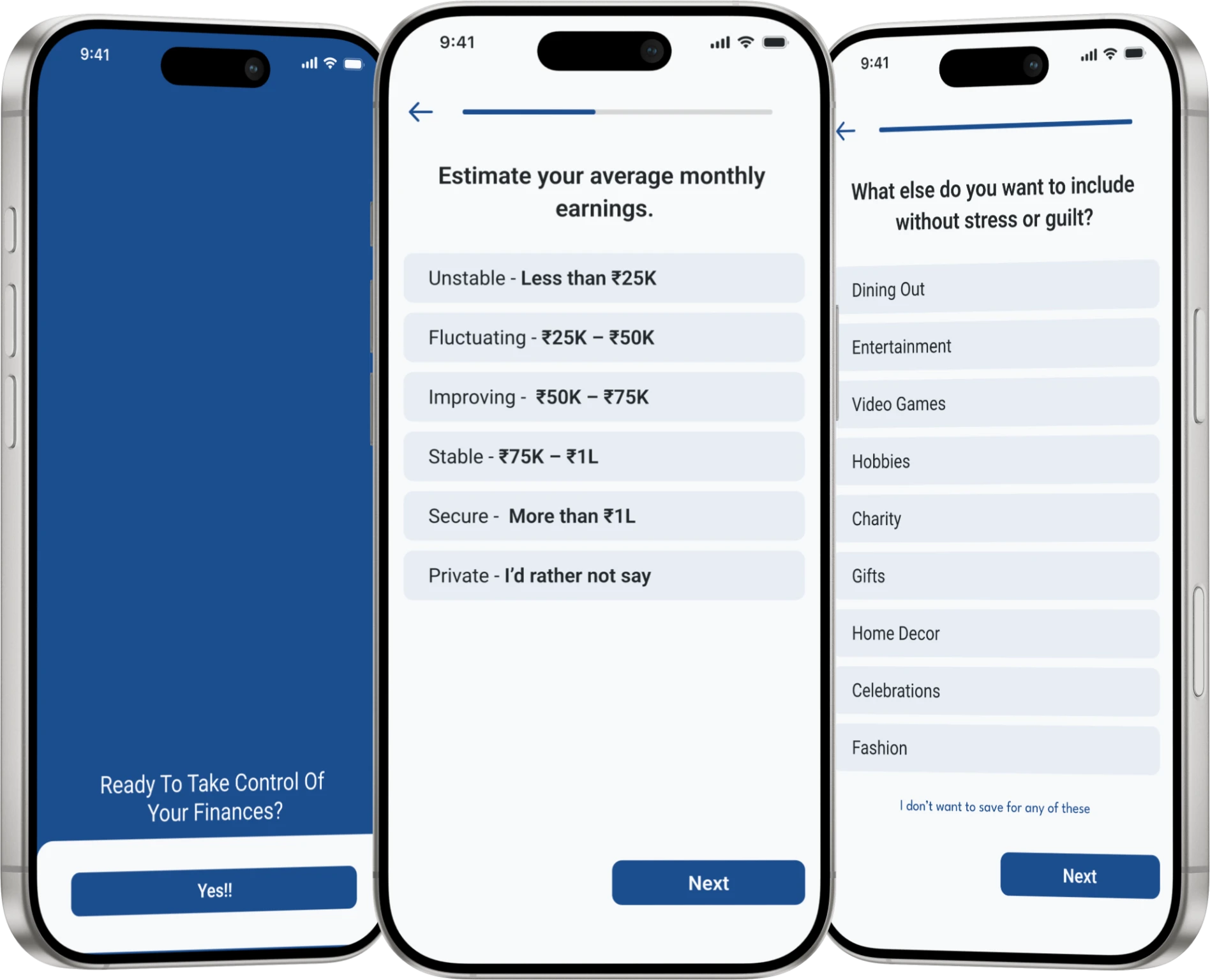 NestUp questionnaire flow