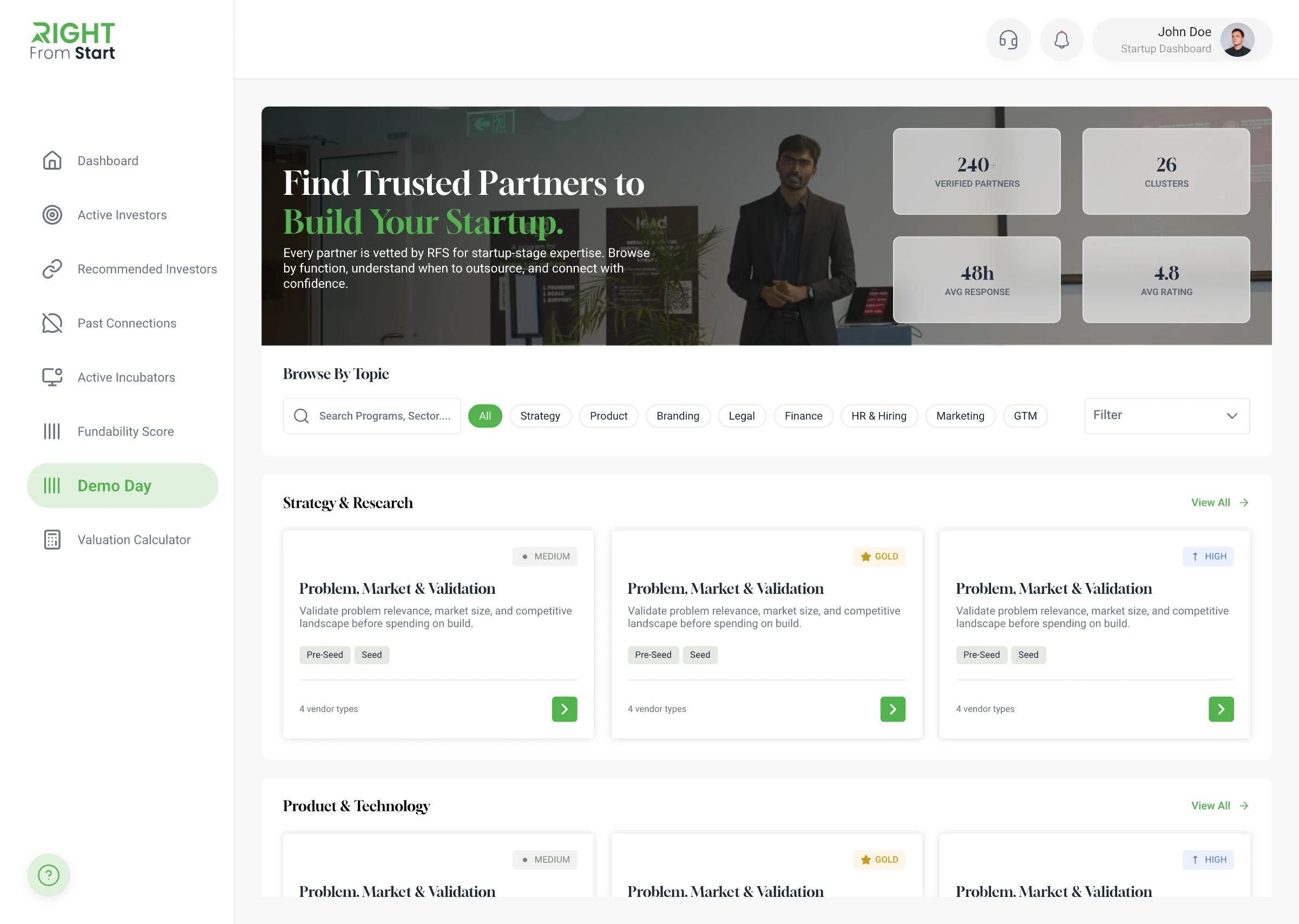 Partner Connect screen