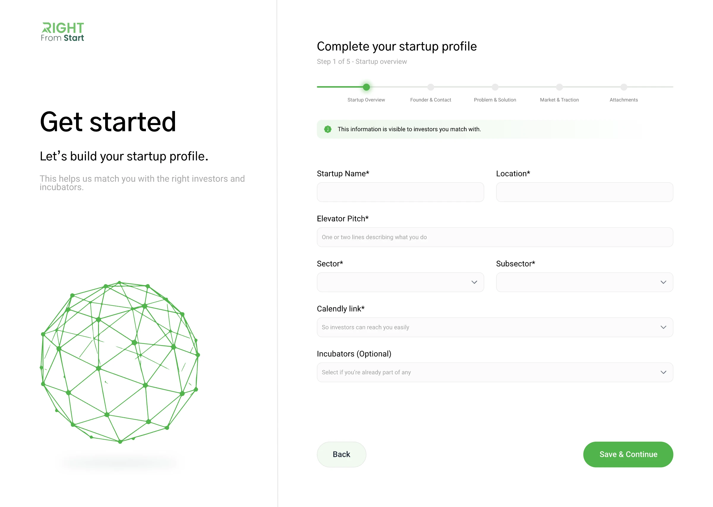 Onboarding step 2 — Get started