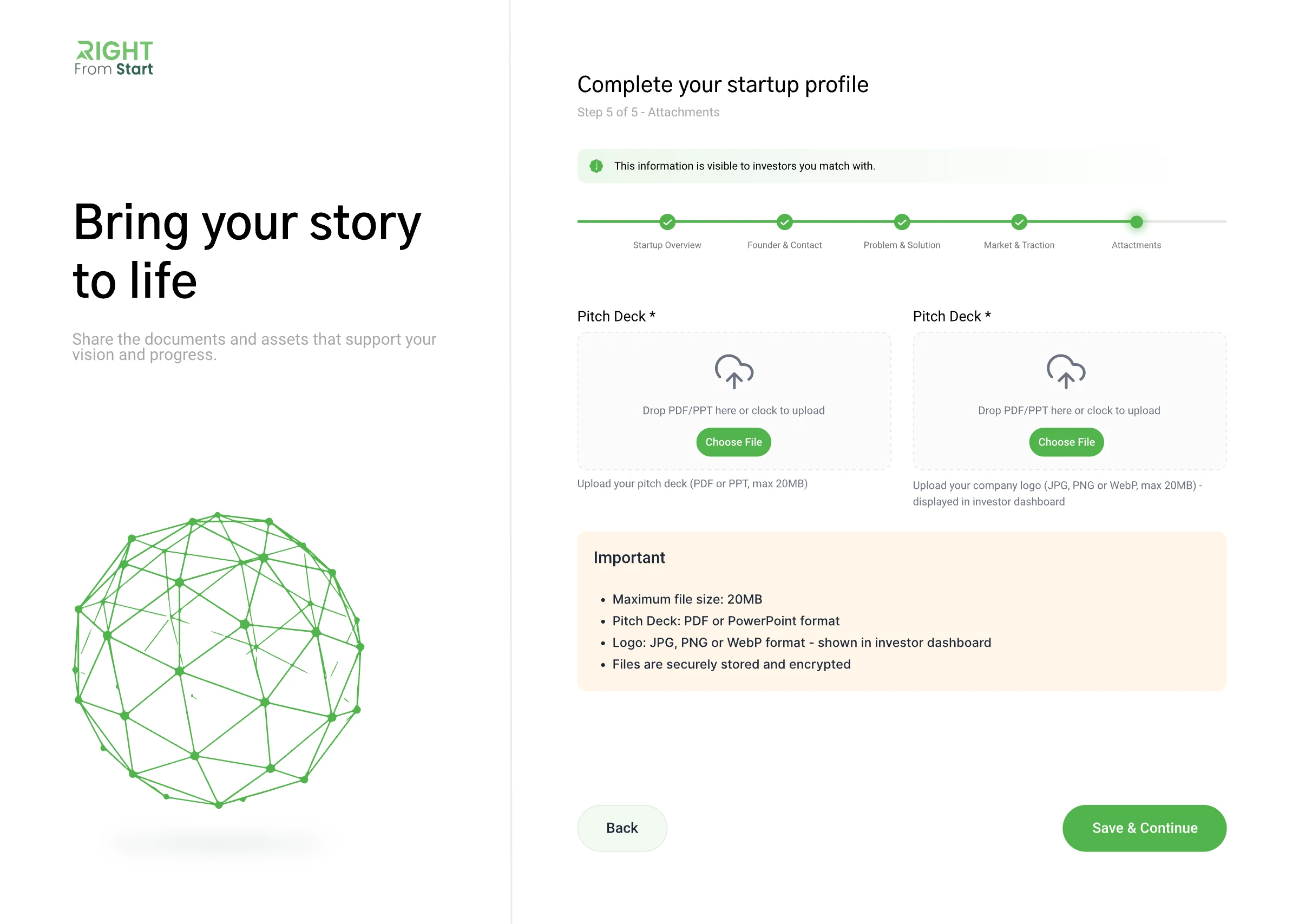 Onboarding step 6 — Bring your story